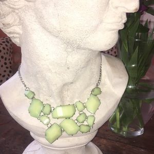 Light Green Cluster Stone Necklace